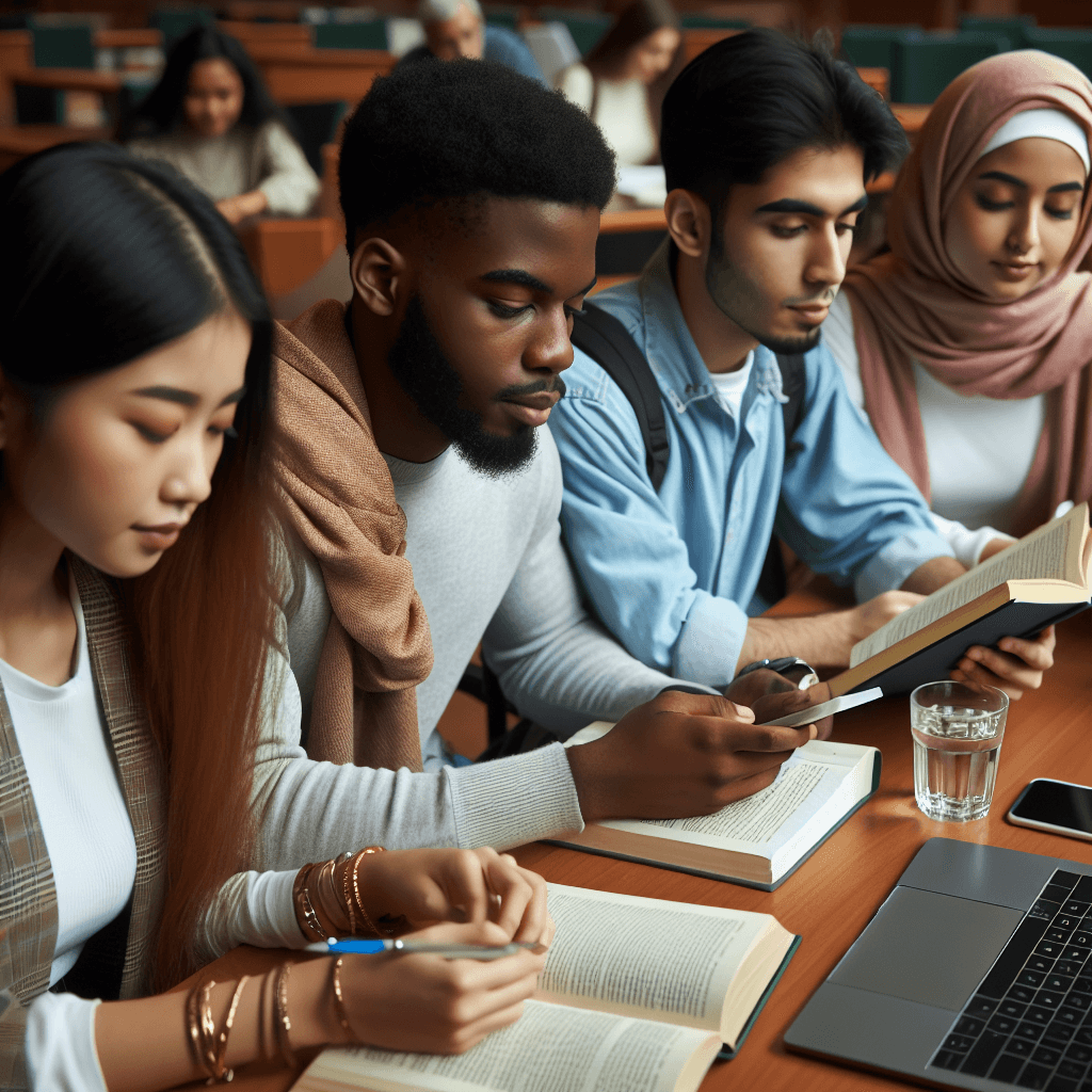 International students enjoying campus life in UK
